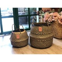 GIỎ CÓI BẦU BỤNG HỌA TIẾT