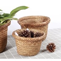giỏ cói decor phong cách vintage