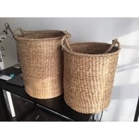 Giỏ cói đựng đồ quần áo giặt/trang trí chậu cây hoa khô/đồ chơi/thực phẩm khô siêu to