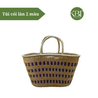 Giỏ cói làn 2 màu đựng đồ dùng, hoa quả (KBT003GCGC)