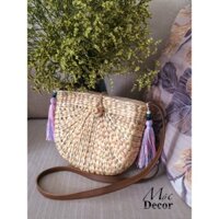 Giỏ cói, lục bình có nút
