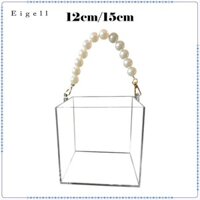 Giỏ Cưới Eigel Giỏ Hoa Di Động Có Tay Cầm Hạt Hộp Hoa Trong Suốt Trong Suốt Cho Ngày Lễ Tạ Ơn Cửa Hàng Hoa