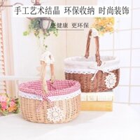 Giỏ đan bằng mây, giỏ trái cây, giỏ cầm tay, giỏ dã ngoại, giỏ đựng trứng, giỏ đựng đồ ăn nhẹ, giỏ mua sắm, giỏ rau, đan bằng tre JPDV