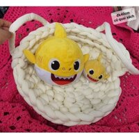 giỏ đan móc handmade vải hữu cơ bông mỡ