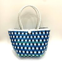 Giỏ Đan Nhựa,Giỏ Bông Tuyết Đan Tay, Túi Xách Đan Thủ Công Handmade, Làn Nhựa Đi Chợ,Túi Xách Đẹp Đi Biển,Sọt đựng đồ