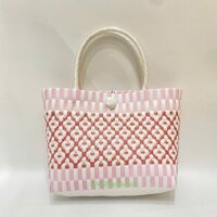 Giỏ Đan Nhựa,Giỏ Hình Lưới Tâm Nhỏ Nhựa,Túi Xách Đan Thủ Công Handmade, Làn Nhựa Đi Chợ,Túi Xách Đẹp Đi Biển,Sọt đựng đồ