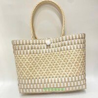 Giỏ Đan Nhựa,Giỏ Hình Lưới Tâm Đại Nhựa,Túi Xách Đan Thủ Công Handmade, Làn Nhựa Đi Chợ,Túi Xách Đẹp Đi Biển,Sọt đựng đồ