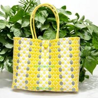 Giỏ Đan Nhựa,Giỏ LĐN Đan Tay, Túi Xách Đan Thủ Công Handmade, Làn Nhựa Đi Chợ,Túi Xách Đẹp Đi Biển,Sọt đựng đồ