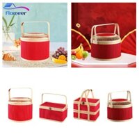 Giỏ dệt bằng tre Flameer Giỏ mua sắm đa năng cho bánh trung thu Đồ ăn nhẹ bánh mì