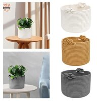 Giỏ Dệt Nhỏ Kệ Giỏ Chứa Đồ Trang Trí Hamper Vòng Cotton Dây Cho Đồ Chơi Tã Căn Hộ Mầm Non Trang Trí Phòng Ngủ