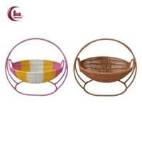 Giỏ dệt tay có tay cầm Bát trái cây Bánh quy ăn nhẹ Hiển thị Giá đỡ trái cây Thực phẩm