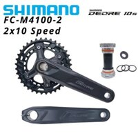 Giò dĩa cốt rỗng xe đạp MTB Shimano Deore FC-M4100, Đùi Đĩa SHIMANO DEORE FC M4100 2x10 Tốc Độ