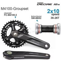 GIÒ ĐĨA XE ĐẠP SHIMANO DEORE FC-M4100 2 tầng, Trục Khuỷu SHIMANO DEORE FC M4100-2 170mm 26-36T