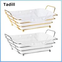 Giỏ đựng bánh mì phục vụ bánh mì và bánh ngọt 43x9.06x3.94inch Hộp đựng bát trái cây bằng sắt vuông cho gia đình