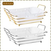 Giỏ đựng bánh mì phục vụ bánh mì và bánh ngọt 43x9.06x3.94inch Hộp đựng bát trái cây bằng sắt vuông cho gia đình