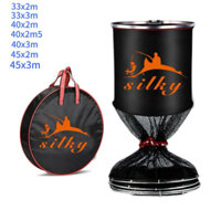 Giỏ Đựng Cá, Rọng Đựng Cá SILKY Khung Kim Loại Cao Cấp, Mắt Lưới Tráng Nhựa, Chịu Tải Cao