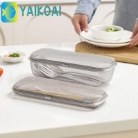 Giỏ đựng dao kéo lưới GLENES, Giỏ làm sạch dao kéo thông gió bằng thép không gỉ, Hộp đựng dao kéo tiết kiệm không gian dung tích lớn có thể thoát nước di động Nhà bếp