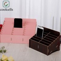 Giỏ đựng điện thoại di động COOLCELLS, Hộp quản lý điện thoại chắc chắn di động, Dễ lắp ráp 12 / 24 / 36 Lưới lưu trữ máy tính để bàn có thể tháo rời Giỏ phân loại lưu trữ tài liệu