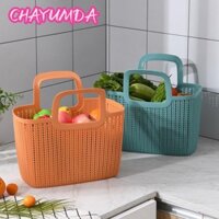 Giỏ đựng đồ bằng nhựa CHAYUMDA, Giỏ đựng đồ giặt dung tích lớn bằng nhựa, Giỏ đựng trái cây đa chức năng di động