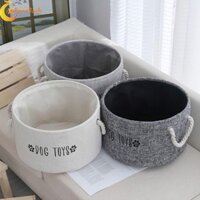 Giỏ đựng đồ bằng vải RADIANTFLASH, Dung tích lớn có tay cầm Hộp đựng đồ chơi thú cưng, Giỏ đựng đồ lặt vặt tròn có thể gập lại đa chức năng cho gia đình