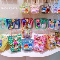 Giỏ Đựng Đồ Chiên / Rau Củ Quả Cỡ Lớn Bằng Vải Bông Hình Thỏ / Hoa Thời Trang Hd6351