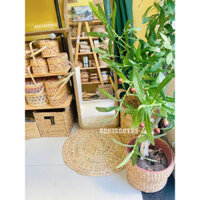 Giỏ đựng đồ đa năng, giỏ cói lục bình mẫu vuông phong cách vintage, sọt quần áo, đựng đồ chơi hàng thủ công siêu bền đẹp