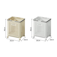 Giỏ đựng đồ đa năng, giỏ đựng quần áo gấp gọn có bánh xe