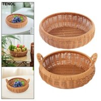 Giỏ đựng đồ giả mây Khay dệt tay Màn hình trang trí nhà cửa di động