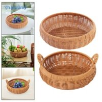 Giỏ đựng đồ giả mây Khay dệt tay Màn hình trang trí nhà cửa di động