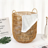 Giỏ đựng đồ giặt bẩn, giỏ đựng quần áo bẩn, giỏ đựng quần áo gia đình, giỏ giả mây, giỏ đựng quần áo bẩn, vật dụng lưu trữ TUZP