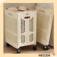 Giỏ đựng đồ giặt bẩn HECCEH, Hộp lưu trữ rỗng Hamper giặt gập mượt mà, Dụng cụ sắp xếp đa chức năng có bánh xe Máy giặt cán đa chức năng