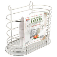 Giỏ đựng đũa inox 2 ngăn cao cấp Staami Hàn Quốc ST-485 không hoen gỉ 16cm x 7,5cm x13cm