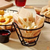 Giỏ Đựng Khoai Tây, Gà Rán , cao cấp, màu sơn tĩnh điện, giao hàng nhanh chóng - 24.5x12x5cm