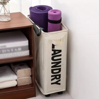 Giỏ Đựng Quần Áo Bẩn Có Bánh Xe Tiện Dụng Phong Cách Nhật Bản