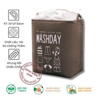 Giỏ Đựng Quần Áo Bằng Vải Cỡ Lớn, Túi Đựng Chăn Màn Đa Năng Washday Có Thể Gấp Gọn