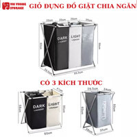 Giỏ Đựng Quần Áo Chia Ngăn Xếp Gọn Khung Nhôm VOI VUÔNG
