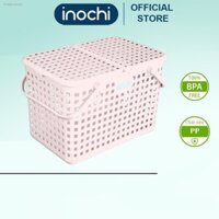 Giỏ đựng quần áo, đựng đồ trẻ sơ sinh, đồ dơ bẩn, có nắp Inochi Nachi Nhật Bản, có quai xách, để đồ lót, em bé Vạn Phúc