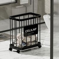 Giỏ Đựng Quần Áo Giỏ giặt có thể tháo rời Có Bánh Xe Di Chuyển Chất Liệu Nhựa Giỏ đựng đồ giặt bẩn