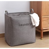 Giỏ đựng quần áo LAUNDRY chất liệu vải chống thấm. Túi đựng quần áo dơ, đồ máy giặt, giỏ đựng đồ chất liệu vải