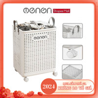 Giỏ Đựng Quần Áo OENON Gấp Gọn Có Bánh Xe Di Chuyển Chất Liệu Nhựa ABS