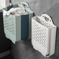 Giỏ Đựng Quần Áo Treo Tường Nhà Tắm Gấp Gọn , Thùng đựng quần áo Chất Liệu Nhựa Dẻo TPR , Sọt Đựng Quần Áo Bẩn