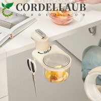 Giỏ đựng rác Mini CORDELLAUB, Dễ dàng lắp đặt Hộp đựng rác mặt bàn xoay, Cốc hút thực tế Giỏ đựng giấy thải bằng nhựa ổn định Văn phòng