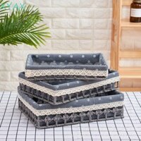 Giỏ đựng rơm XYAX Thùng dệt tay Đồ dùng nhà bếp đa năng