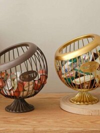 Giỏ đựng trái cây bằng sắt, Giỏ đựng đồ ăn nhẹ cao cấp Bắc Âu cao cấp, Bàn cà phê để bàn, Đồ trang trí, Kẹo