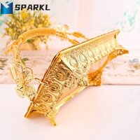 Giỏ đựng trái cây cầm tay SPARKL, Khay đựng bánh ngọt tinh tế sáng tạo, Trang trí máy tính để bàn Kim loại Cổ điển Đĩa lưu trữ đa chức năng Đảng