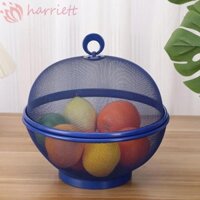 Giỏ Đựng Trái Cây Lưới HUNIU, Có Nắp Sắt Rau Quả Đựng Trái Cây, Ngăn Bay Dung Tích Lớn Chống Côn Trùng Lưới Mịn Giỏ Thoát Nước Nhà Bếp Đĩa