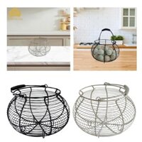 Giỏ đựng trứng bằng dây Abbraccia Hộp đựng trứng gà có tay cầm Hộp đựng trái cây