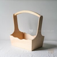 Giỏ gỗ đựng gói quà, giỏ gỗ kiểu cắm hoa, giỏ đựng đồ đa năng - Wooden basket of fruit