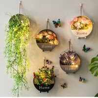 Giỏ hoa chữ Home decor, giỏ treo tường