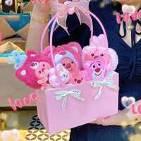 Giỏ hoa gấu bông Loopy siêu xinh cute, quà tặng sinh Nhật, lễ, 20/10